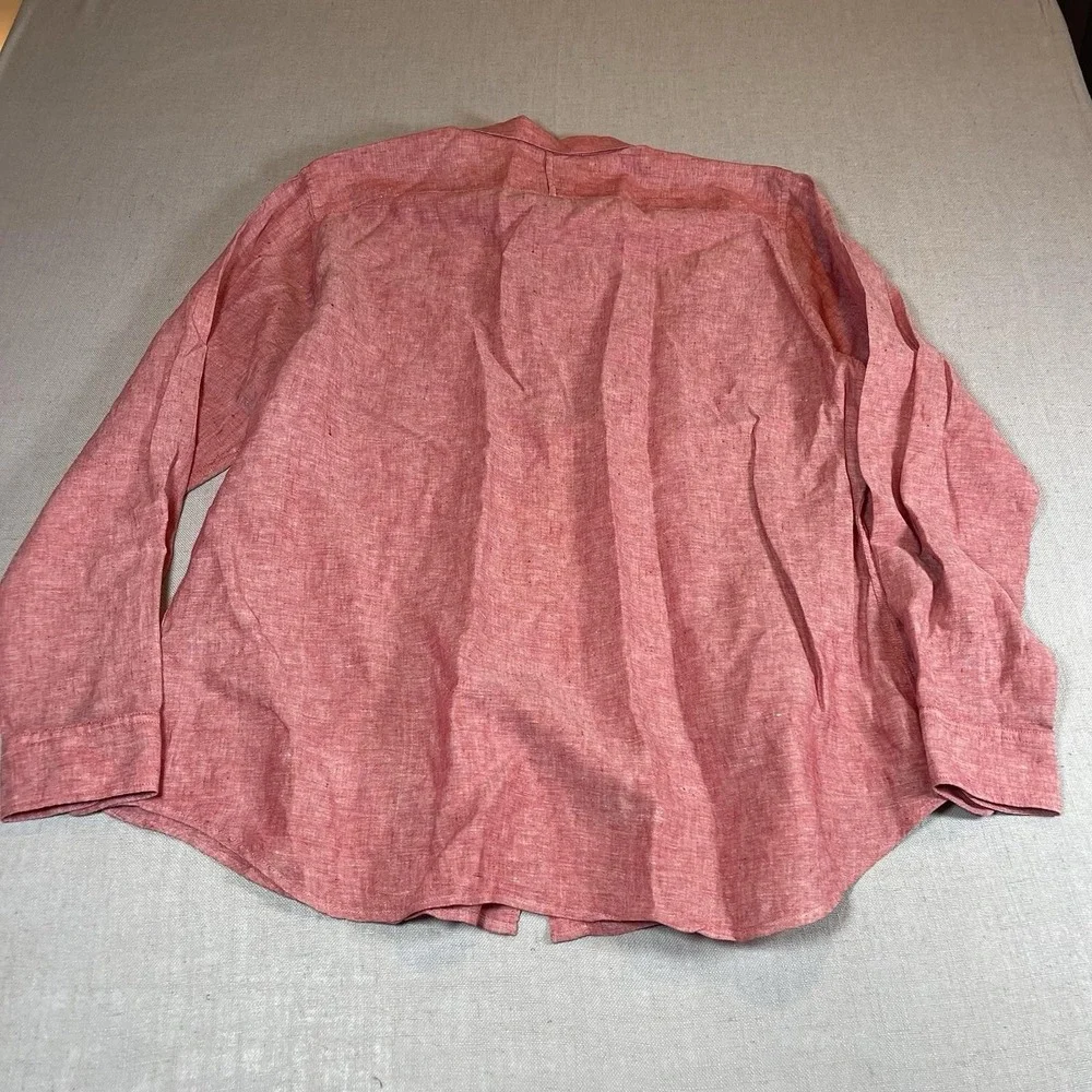 Banana Republic 100% Linen Camden Fit Long‎ Sleeve Button Shirt Men's Size XL